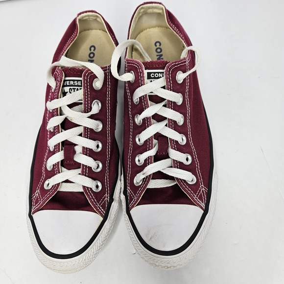 Converse All Star Maroon Men's Low Top 7.5 Heel to Toe Measures 11.5" - Picture 1 of 12